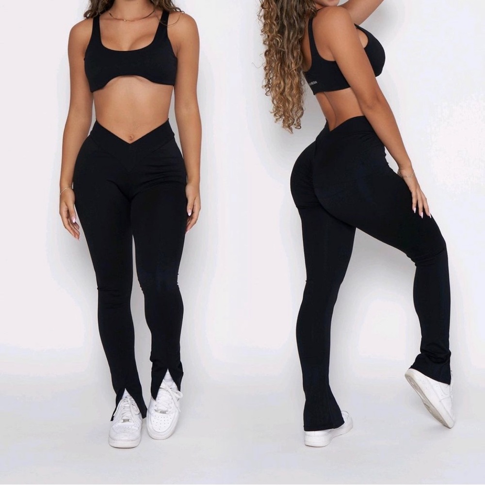 BLACK FLARE PANT SET